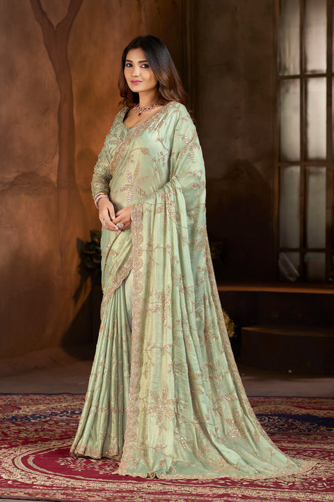 Turquoise Charm Party Wear
