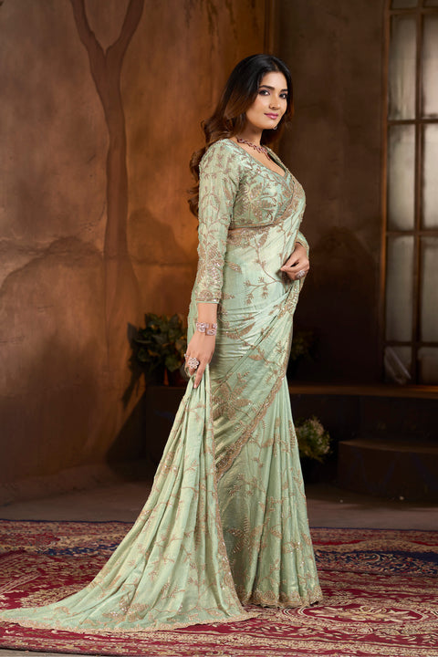 Turquoise Charm Party Wear