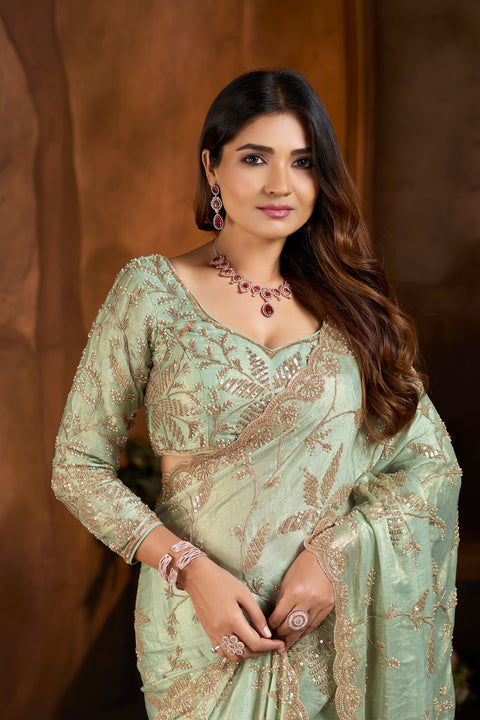 Turquoise Charm Party Wear