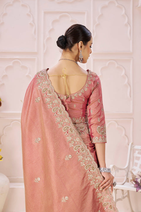 Pink Banaras Crush Elegance