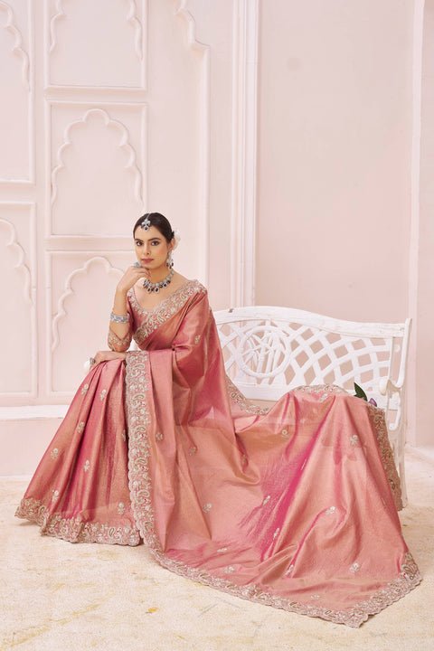 Pink Banaras Crush Elegance
