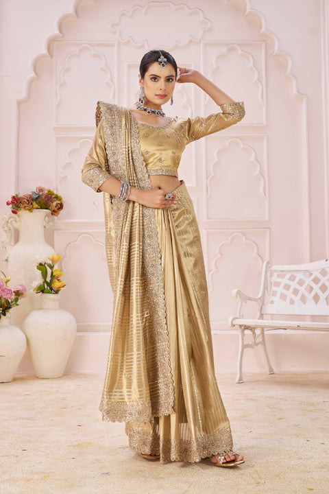Caramel Banaras Shine Couture