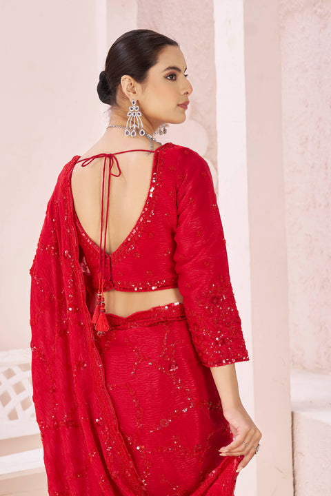 Ruby Embellished Drape