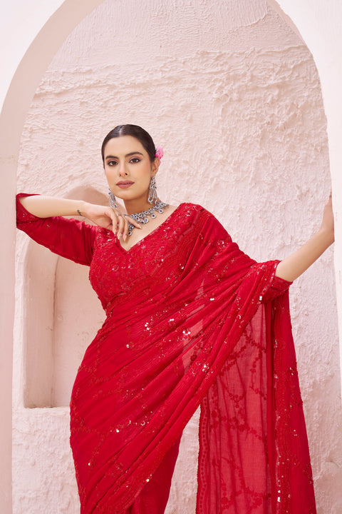 Ruby Embellished Drape