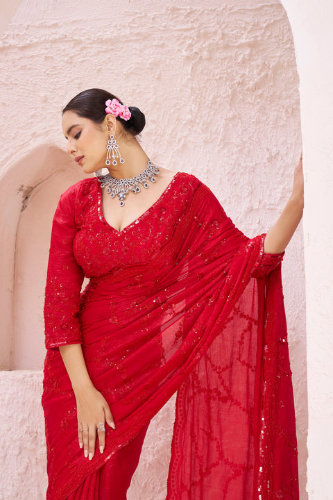 Ruby Embellished Drape